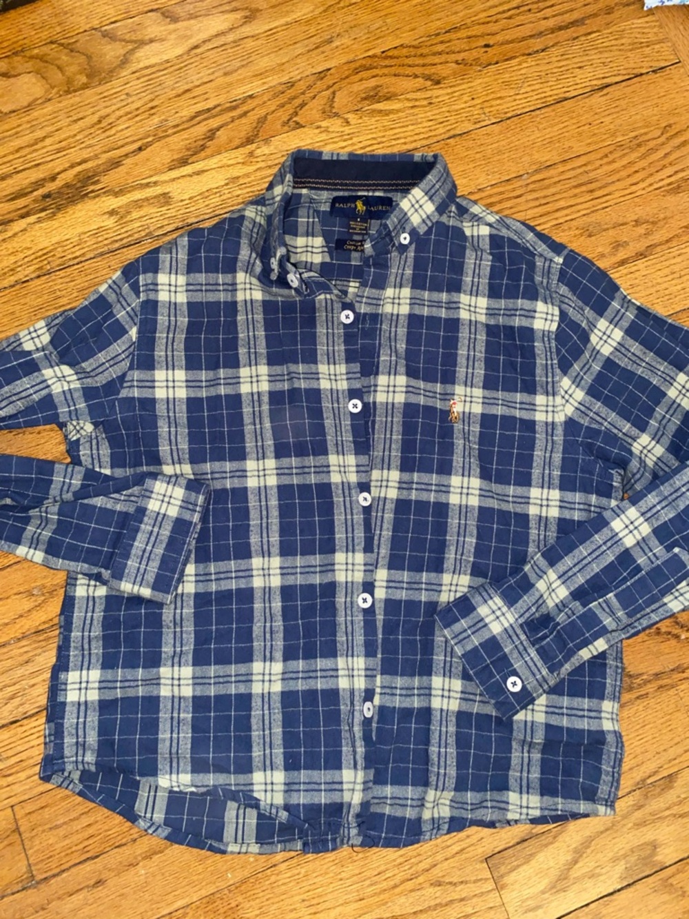 Ralph Lauren Boys Plaid Shirt size Small